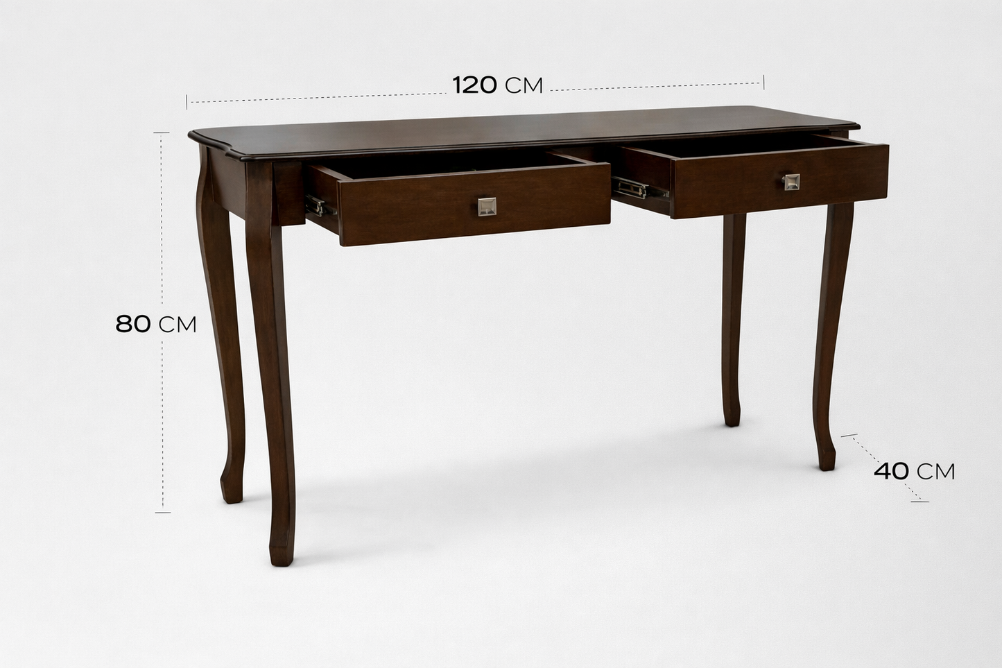 Consola Provenzal de Madera con 2 Cajones | Mesa para Recibidor Elegante