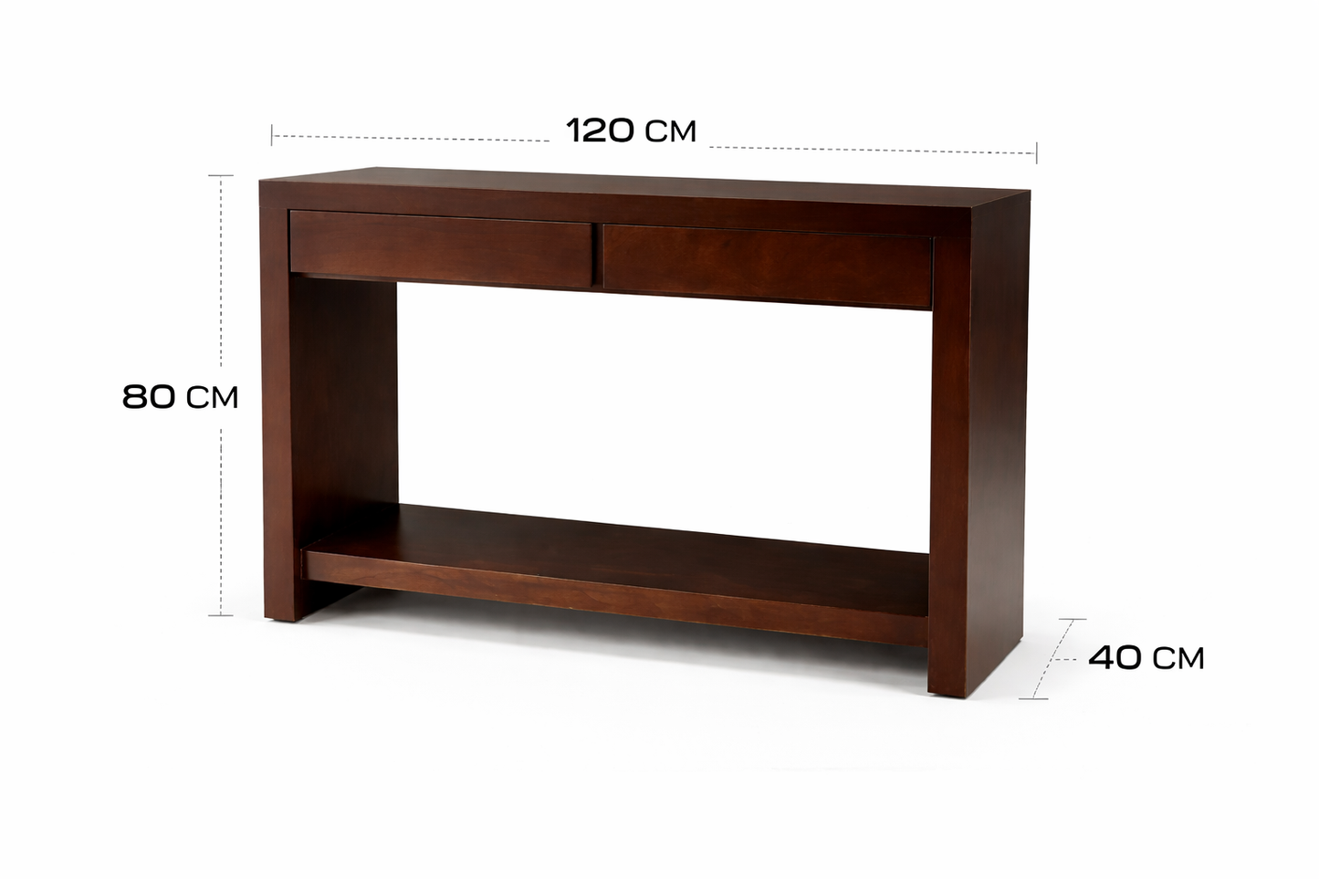 Consola Madrid de Madera con 2 Cajones | Mesa para Recibidor Moderna