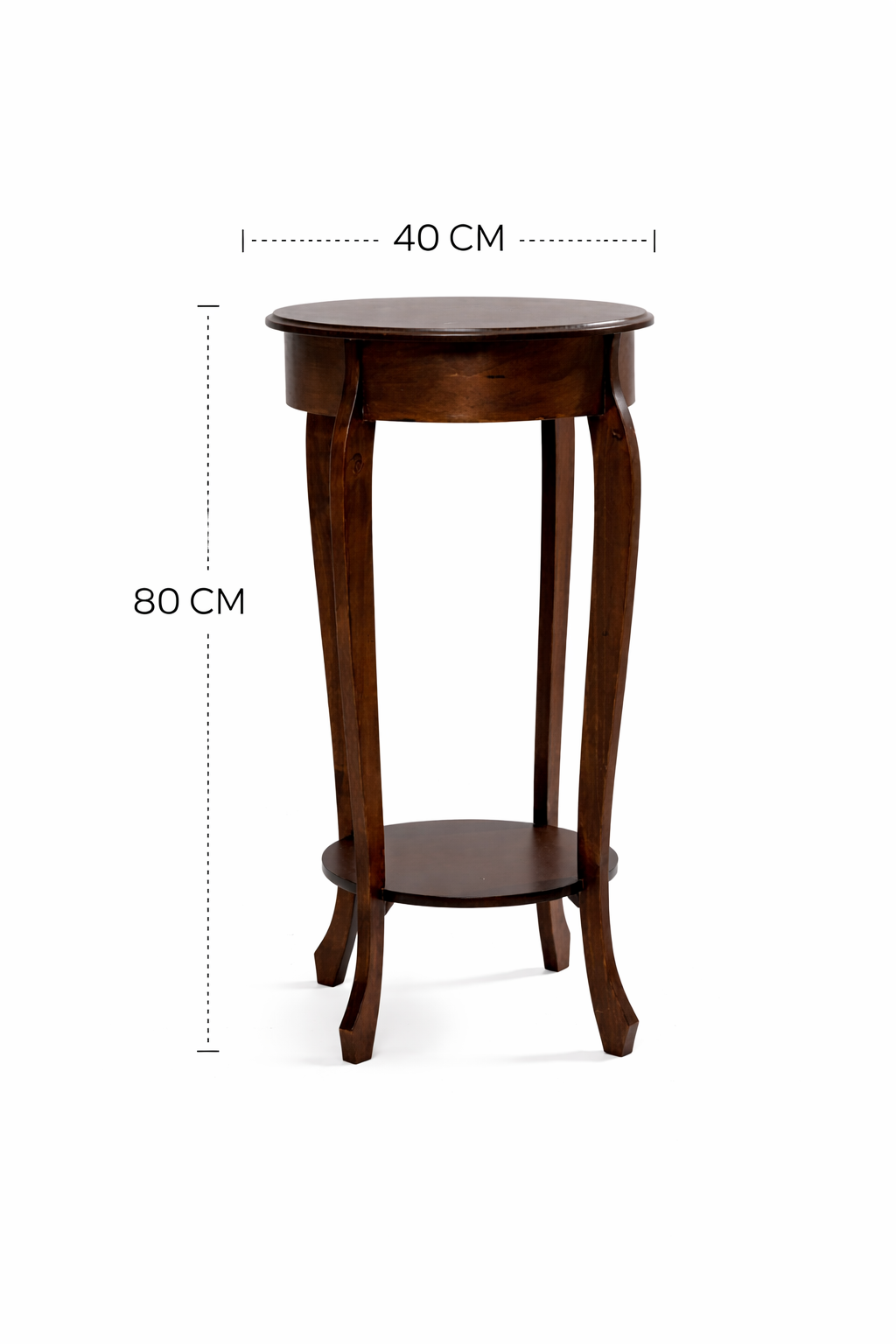 Mesa Auxiliar Redonda de Madera | Mesa Decorativa para Sala Moderna o Clásica