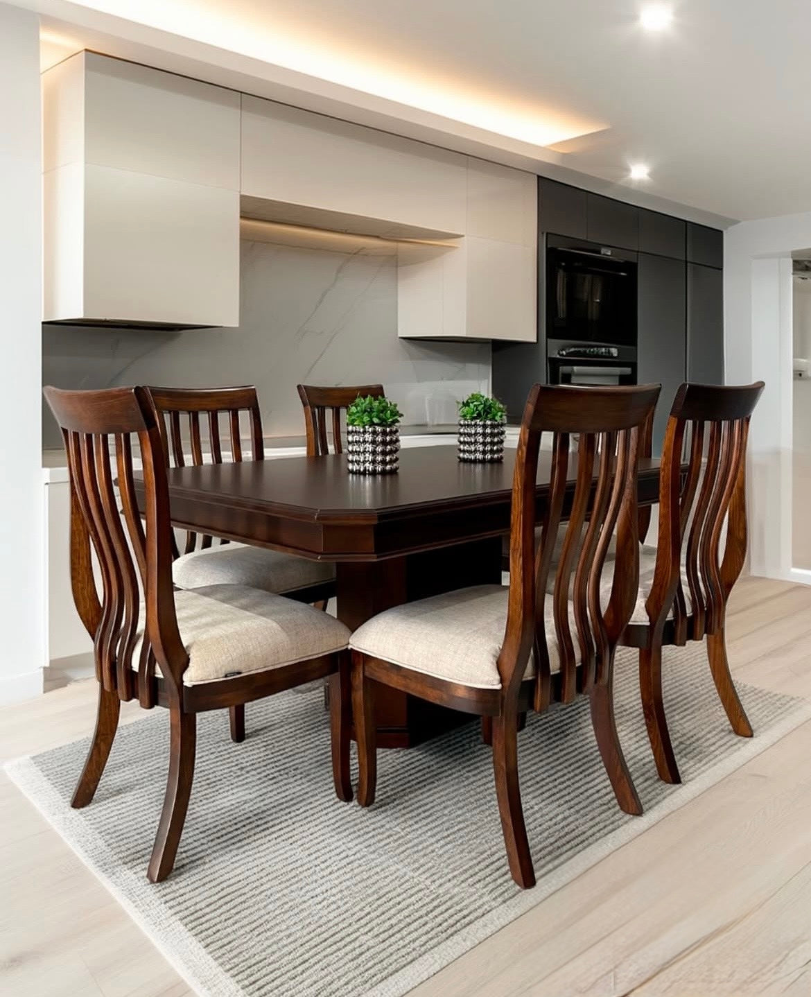 Comedor Paris | Mesa Rectangular con 6 Sillas Elegantes