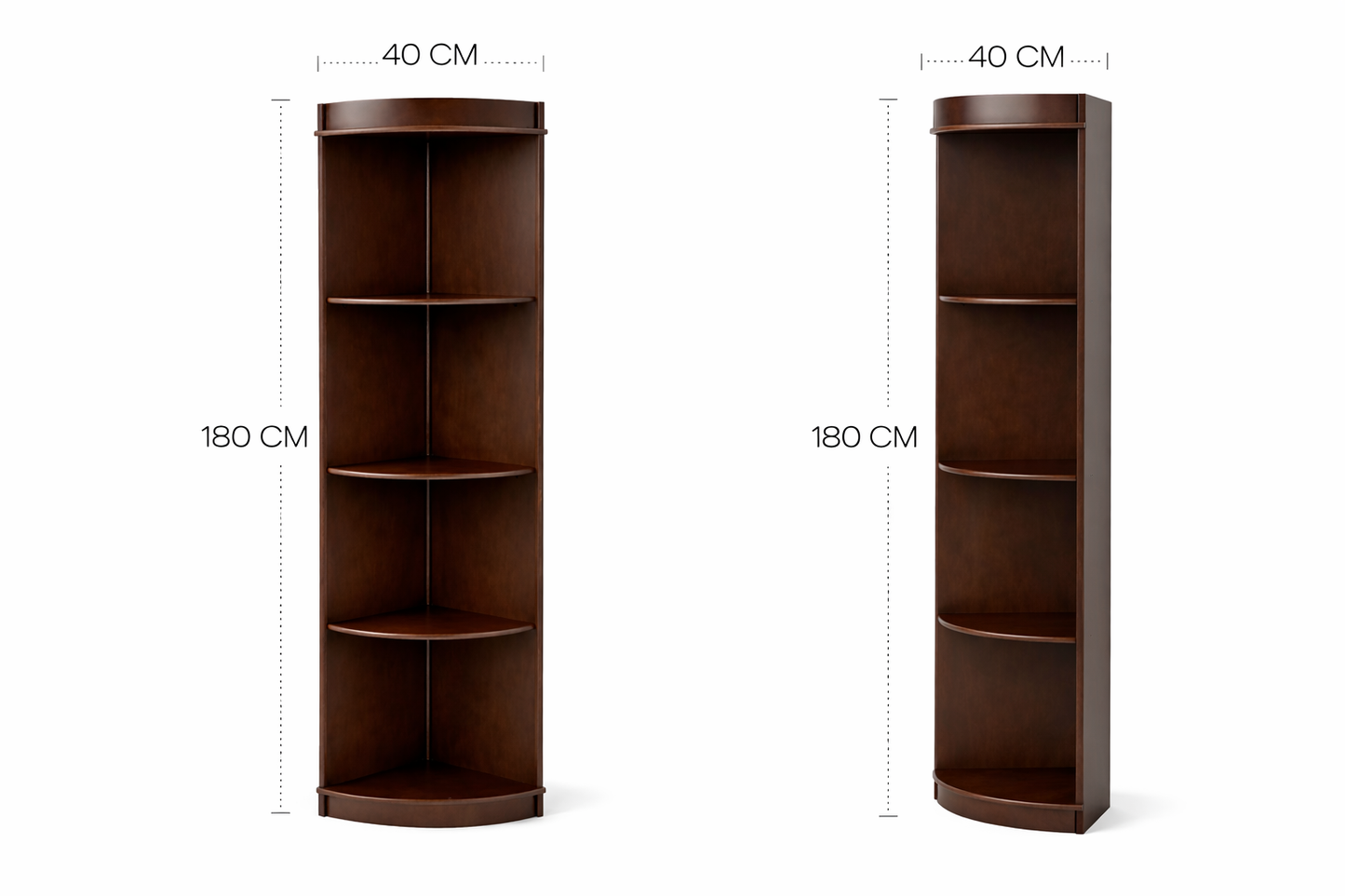Esquinero Venecia de Madera | Mueble para Esquina con Repisas para Sala o Recámara