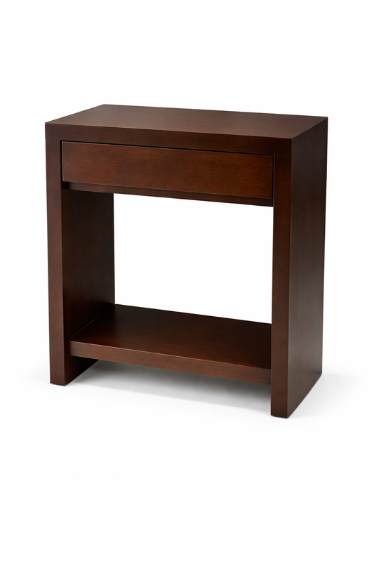Consola Madrid de Madera con Cajón | Mesa Auxiliar para Sala o Recámara