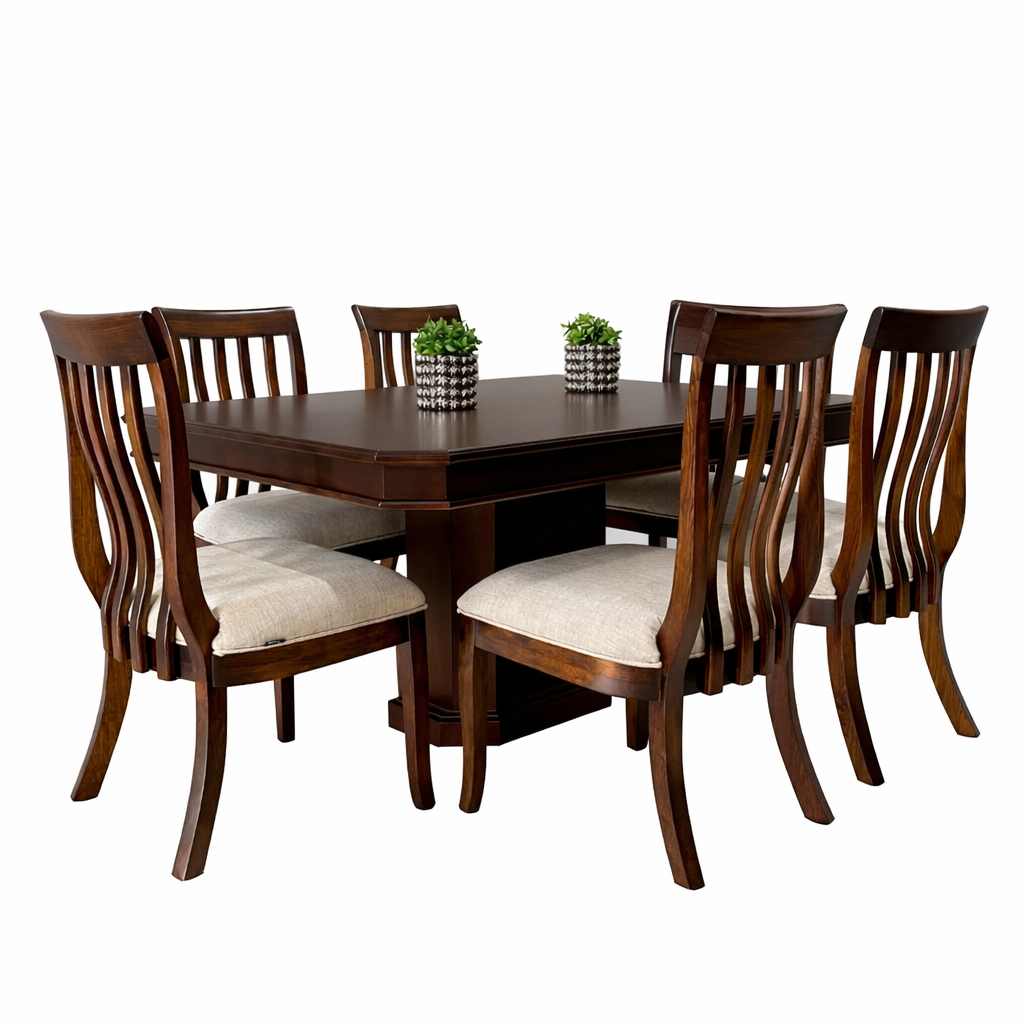 Comedor Paris | Mesa Rectangular con 6 Sillas Elegantes