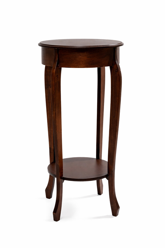 Mesa Auxiliar Redonda de Madera | Mesa Decorativa para Sala Moderna o Clásica